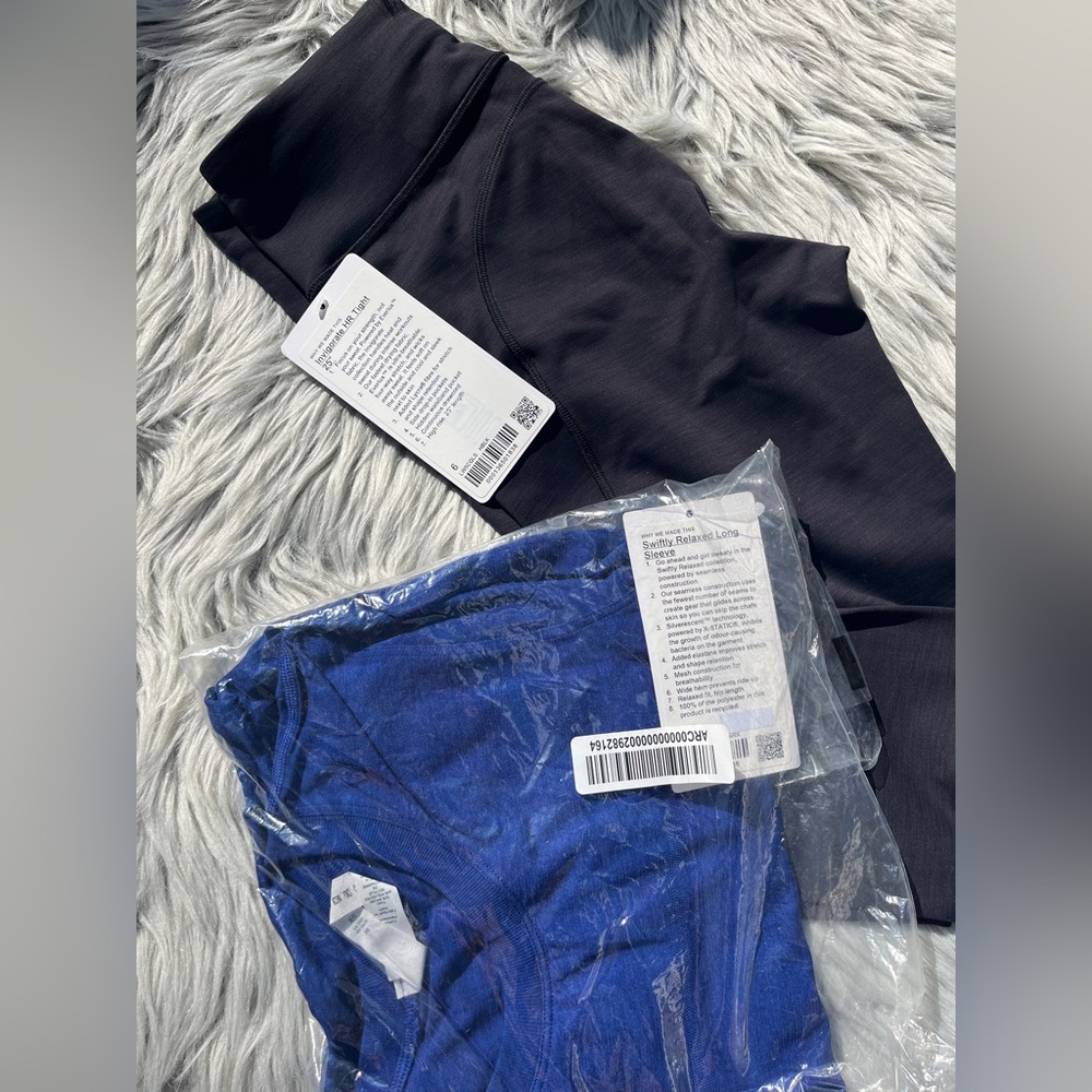 NEW Lululemon Bundle Invigorate Pants & Relaxed Swiftly long sleeve